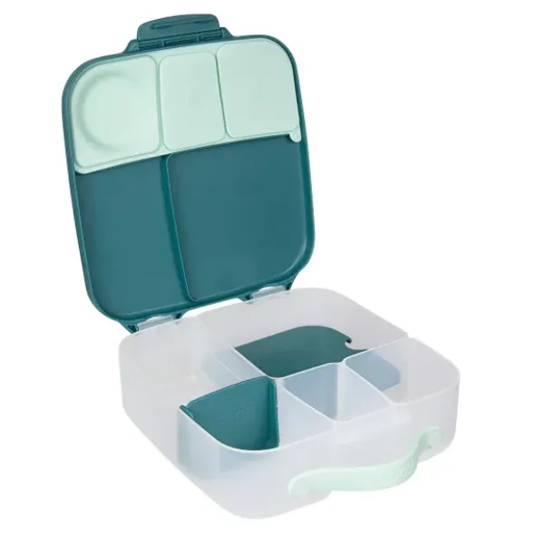 Große Kinderlunchbox mit 4 Fächern 2000 ml - dunkelgrün