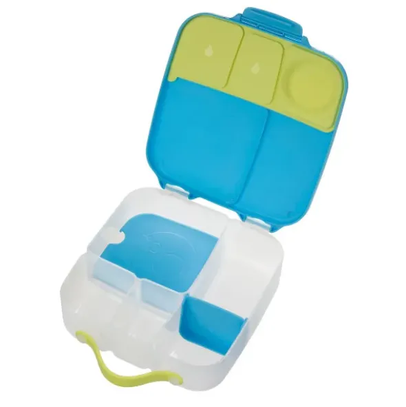 Große Kinderlunchbox mit 4 Fächern 2000 ml - blau
