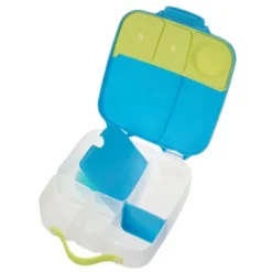 Große Kinderlunchbox mit 4 Fächern 2000 ml - blau
