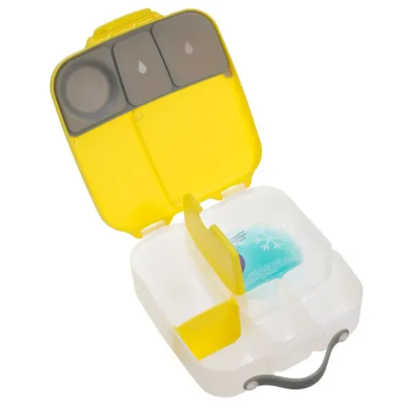 Große Kinderlunchbox mit 4 Fächern 2000 ml - gelb
