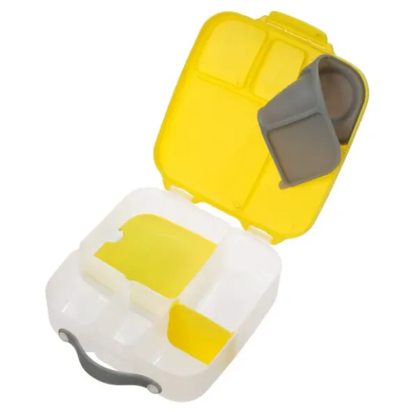 Große Kinderlunchbox mit 4 Fächern 2000 ml - gelb