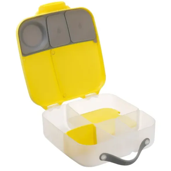 Große Kinderlunchbox mit 4 Fächern 2000 ml - gelb