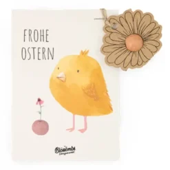 Grußkarte mit Samenkugel - Frohe Ostern! Küken