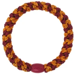 Haargummi KKNEKKI - bordeaux orange glitter gestreift