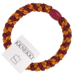 Haargummi KKNEKKI - bordeaux orange glitter gestreift