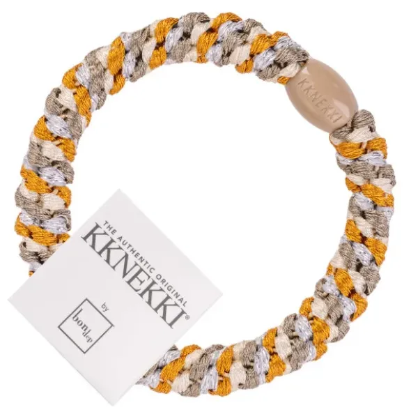 Haargummi KKNEKKI - curry camo silber glitter