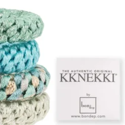 Haargummi KKNEKKI 4er-Set Bundle 58 - hellblau beige & hellgrün