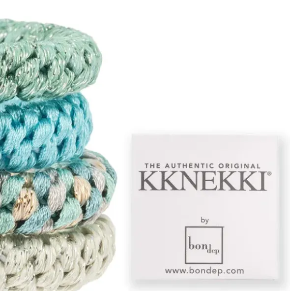 Haargummi KKNEKKI 4er-Set Bundle 58 - hellblau beige & hellgrün