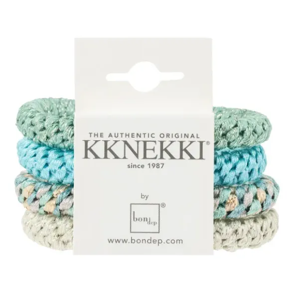 Haargummi KKNEKKI 4er-Set Bundle 58 - hellblau beige & hellgrün
