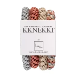 Haargummi KKNEKKI 4er-Set Bundle 11 - terracotta, silber & beige