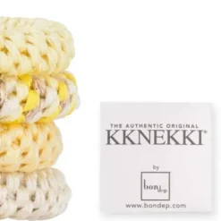 Haargummi KKNEKKI 4er-Set Bundle 48 - gelb & elfenbein weiß