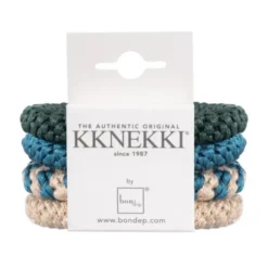 Haargummi KKNEKKI 4er-Set Bundle 54 - petrolblau, beige & grün
