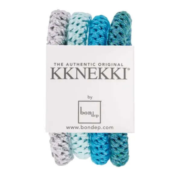 Haargummi KKNEKKI 4er-Set Bundle 64 - türkis & silber