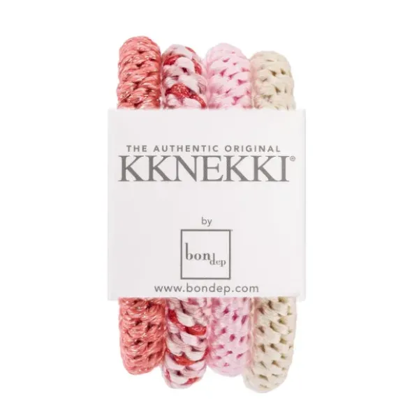 Haargummi KKNEKKI 4er-Set Bundle 62 - altrosa & creme