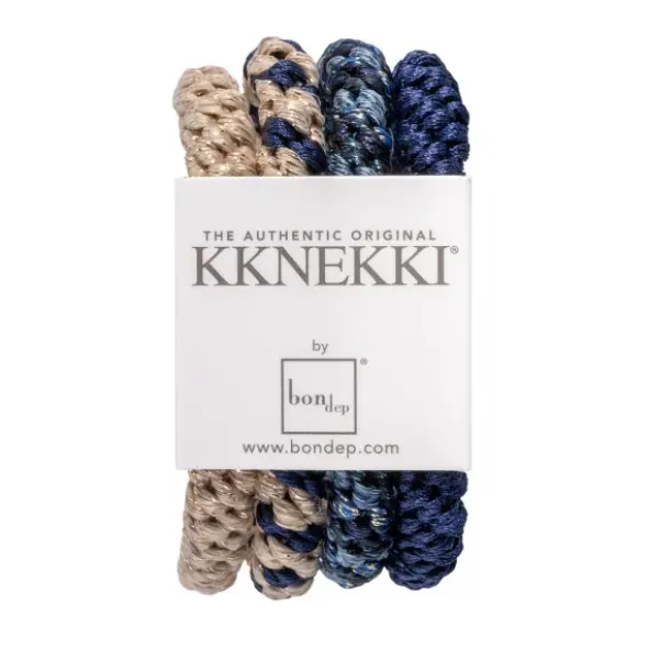 Haargummi KKNEKKI 4er-Set Bundle 3 - beige & navy blau