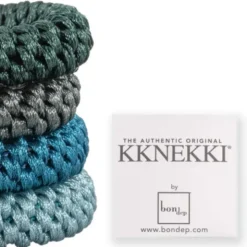 Haargummi KKNEKKI 4er-Set Bundle 50 - blau, grau & grün
