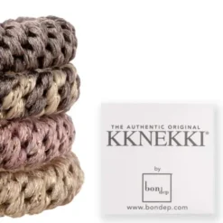 Haargummi KKNEKKI 4er-Set Bundle 10 - rosa & braun beige