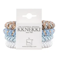 Haargummi KKNEKKI 4er-Set Bundle 17 - weiß & hellblau