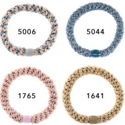 Haargummi KKNEKKI 4er-Set Bundle 5 - blau, rosa & beige