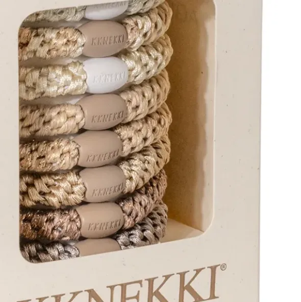 Haargummi KKNEKKI 8er-Set Geschenkbox - Creme Edition