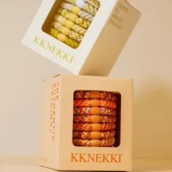 Haargummi KKNEKKI 8er-Set Geschenkbox - Sunset Edition orange