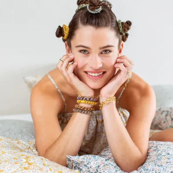 Haargummi KKNEKKI - Mix bordeaux curry