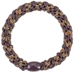 Haargummi KKNEKKI - Mix brown coffee glitter stripe