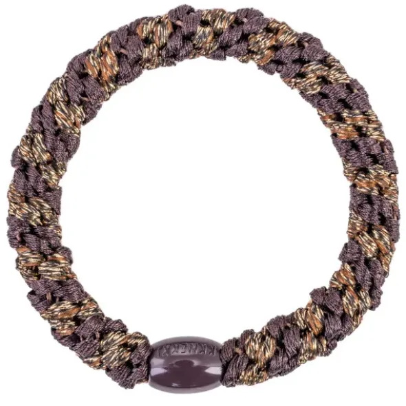 Haargummi KKNEKKI - Mix brown coffee glitter stripe
