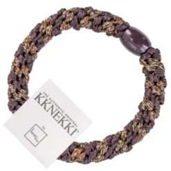 Haargummi KKNEKKI - Mix brown coffee glitter stripe