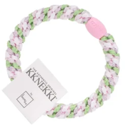 Haargummi KKNEKKI - Mix grass green pink glitter