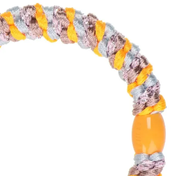 Haargummi KKNEKKI - orange silber glitter gestreift