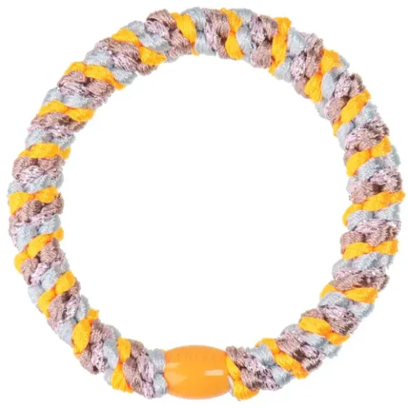 Haargummi KKNEKKI - orange silber glitter gestreift