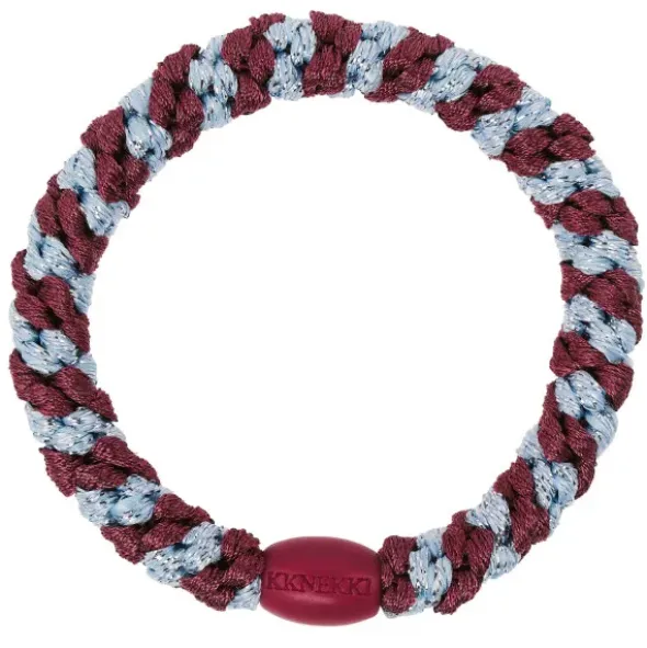 Haargummi KKNEKKI - rosewood seablue glitter gestreift