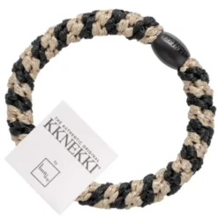 Haargummi KKNEKKI - schwarz beige glitter, gestreift