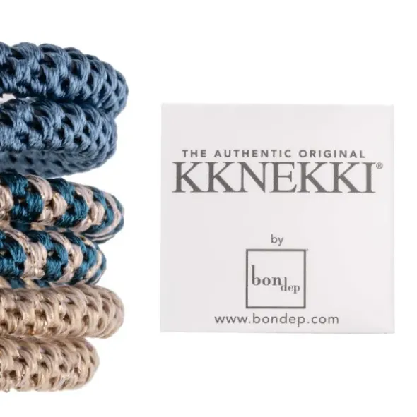 Haargummi KKNEKKI Slim 6er-Set - bundle 10 blau, beige, glitter mix