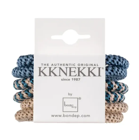 Haargummi KKNEKKI Slim 6er-Set - bundle 10 blau, beige, glitter mix