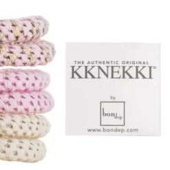 Haargummi KKNEKKI Slim 6er-Set - bundle 15 rosa, cremeweiß