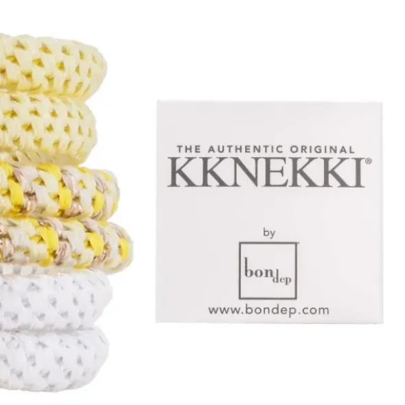 Haargummi KKNEKKI Slim 6er-Set - bundle 16 gelb, weiß