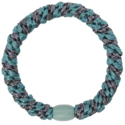 Haargummi KKNEKKI - teal stahlgrau glitter gestreift