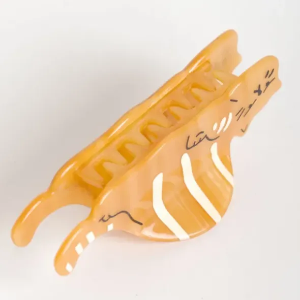 Haarklammer Katze - großer Haarclip 8 cm
