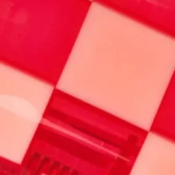 Haarklammer LOLLIPOP Square 5 x 4 cm, kariert rot-rosa