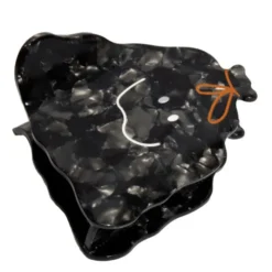 Haarklammer Müllsack schwarz – großer Haarclip 6,5 cm aus Kunststoff