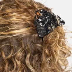 Haarklammer Müllsack schwarz – großer Haarclip 6,5 cm aus Kunststoff