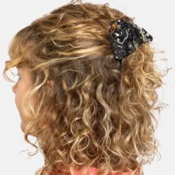 Haarklammer Müllsack schwarz – großer Haarclip 6,5 cm aus Kunststoff