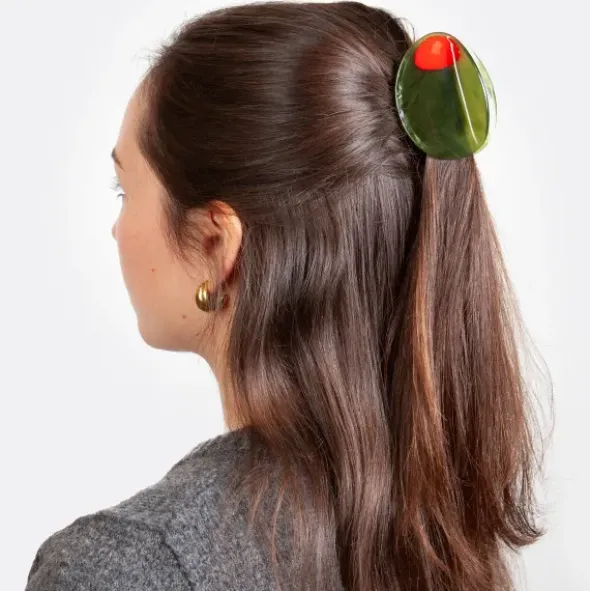 Haarklammer Olive