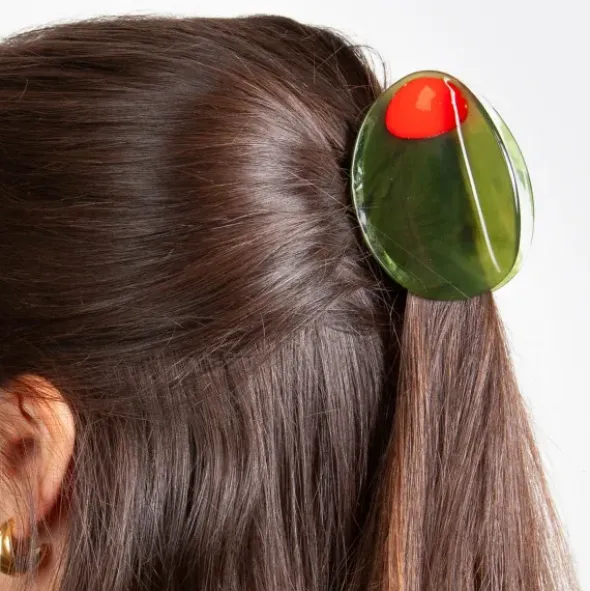 Haarklammer Olive