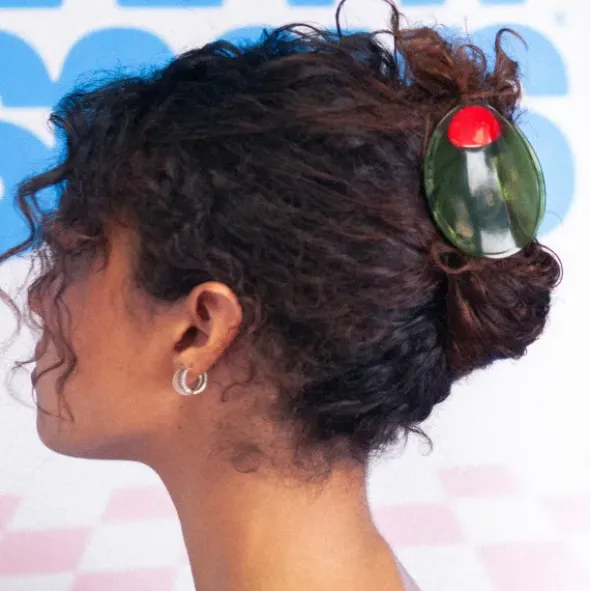 Haarklammer Olive