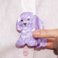 Haarklammer Pudel lila – großer Haarclip 7 cm aus Kunststoff
