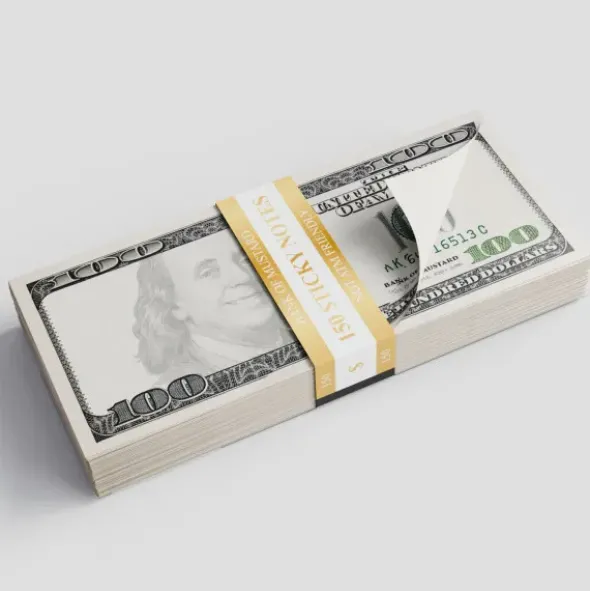 Haftnotizblock Geldscheine 100 Dollar Noten