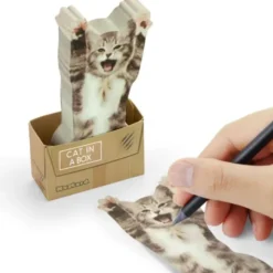 Haftnotizzettel Cat in a Box